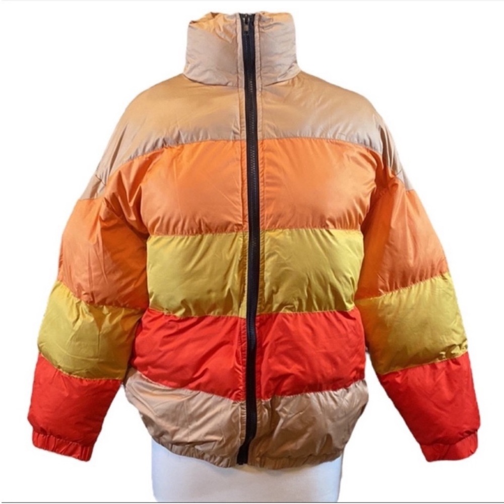 Color Block Puffer Jacket - Picture 3 of 7